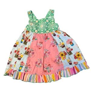 Matilda Jane It's A Tie Dress Girls Brilliant Daydream Floral Fruit 18-24 Months